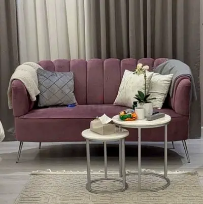Chic and Comfortable Pink Velvet Sofa - Perfect for Your Living Space!