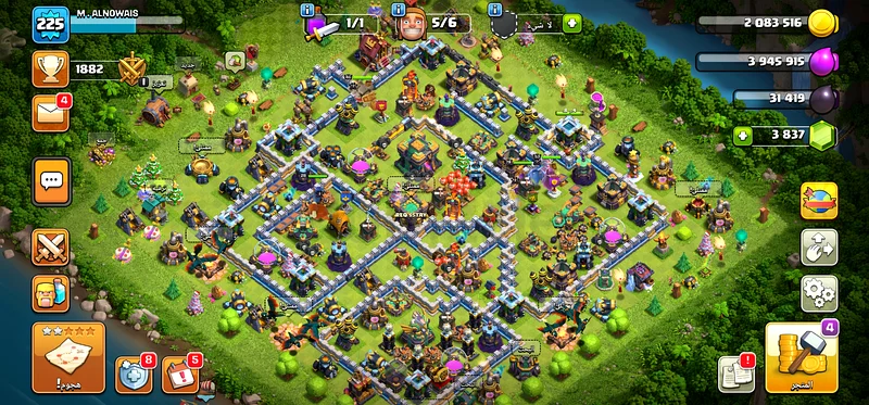Special offer clash of clans 9 accounts and strong clan عرض قوي ٩ حسابات كلاش اوف كلانس وكلان قوي63175732230146111