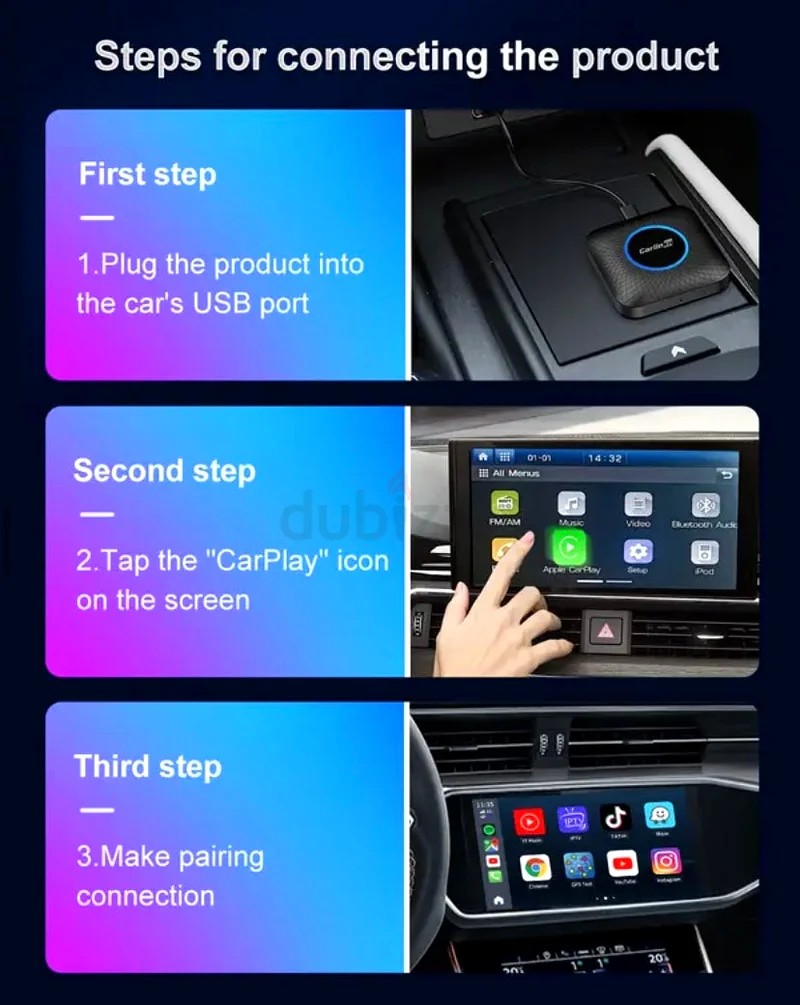 Carlink 8 + 128Gb Led Light Custom Carlinkit Car Play Smart Box Ai Box For Wireless Carplay Car Tikt63261260481282112