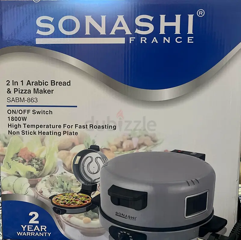 Arabic Bread and Pizza Maker 2in1 from Sonashi