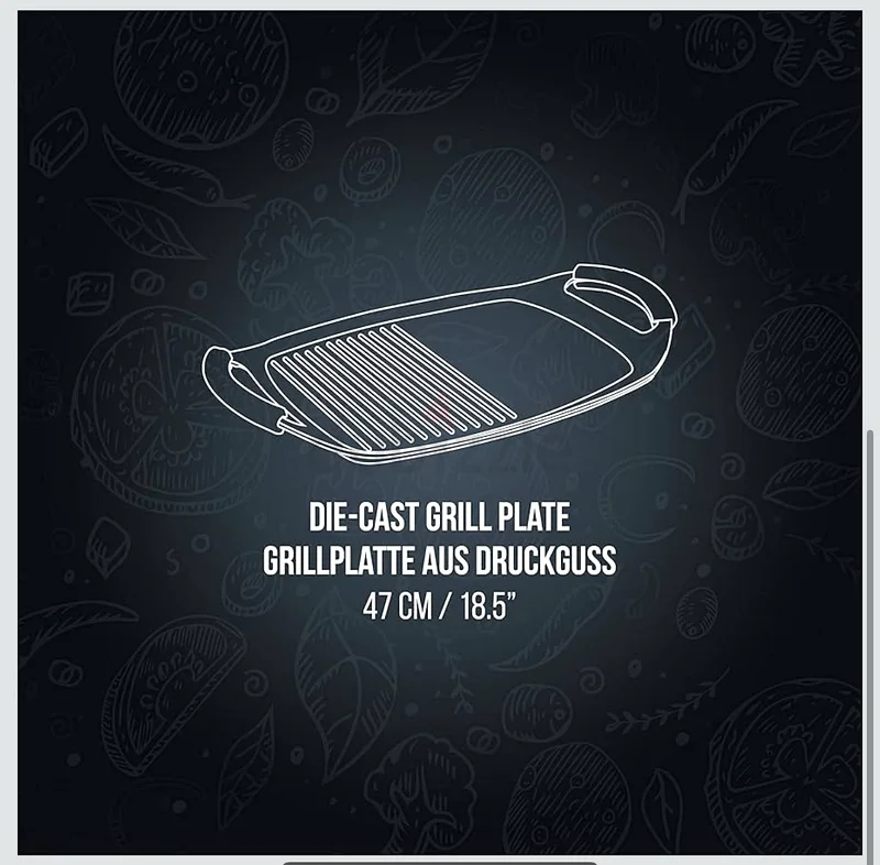 Müller Kitchen Die-Cast Grill Plate - Perfect for Indoor Cooking!63168516205953114