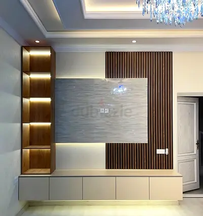 Stylish Modern Wall Unit with Soft Lighting