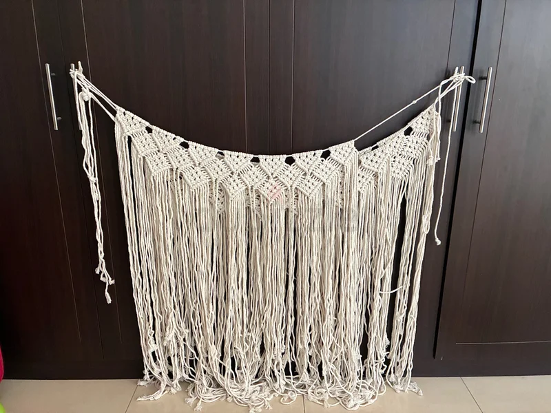 زخرفة جدارية بوهيمية مصنوعة من الحبال - زينة فريدة للمنزل62929654972417110