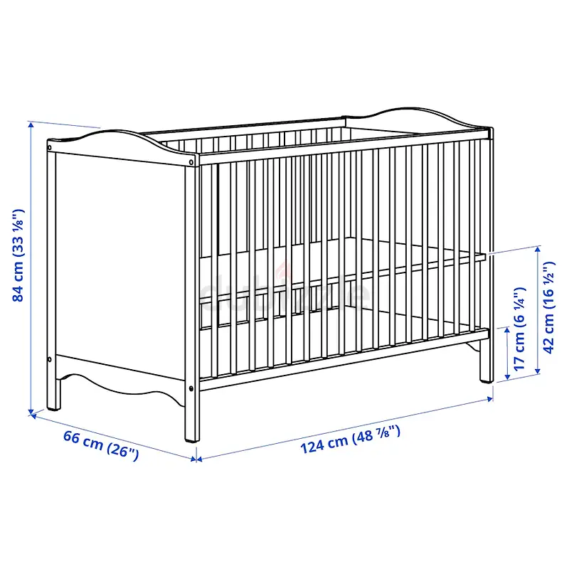Adjustable, Safe  Stylish Baby Crib for Your Little One along with Free Mattress