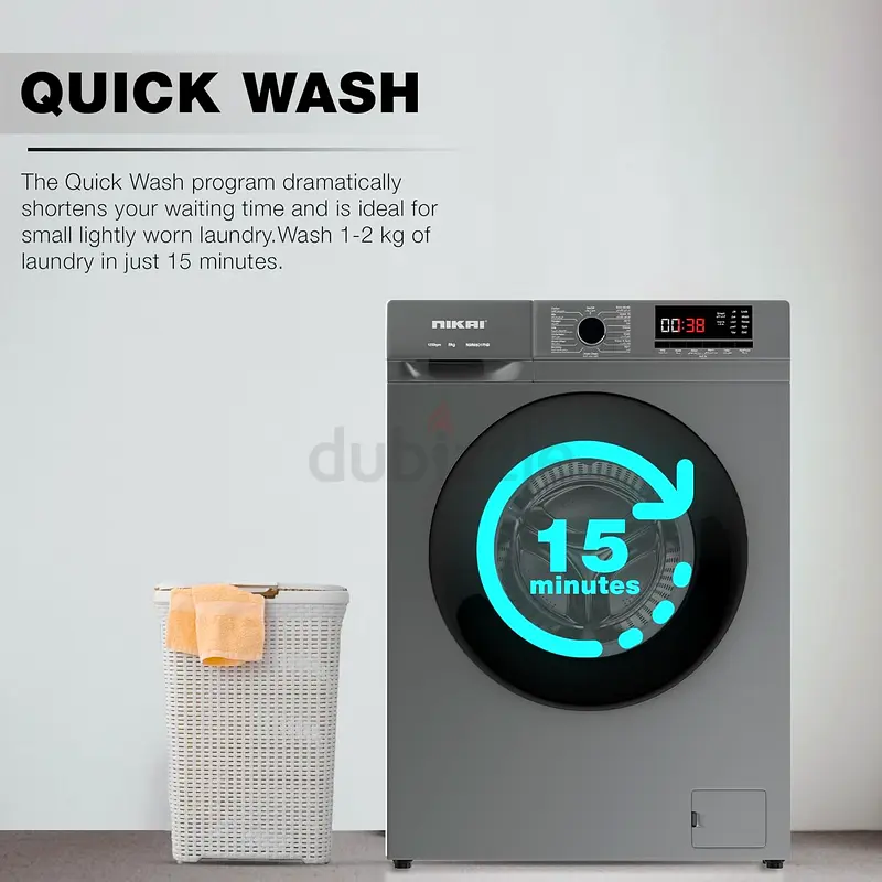 Nikai 8KG Front Loading Fully Automatic Washing Machine63243180208641116