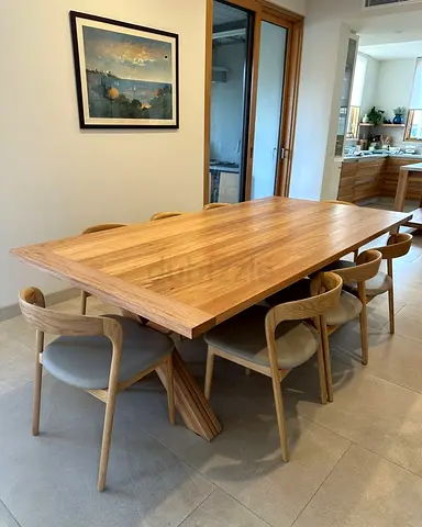 Stunning Wooden Dining Table with Elegant Chairs