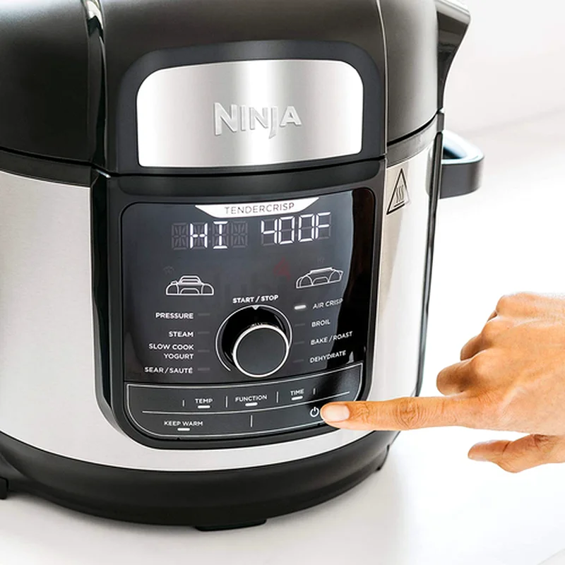 NINJA Foodi Deluxe 8 Qt. Black Electric Pressure Cooker and Air Fryer, Silver63252948928003114