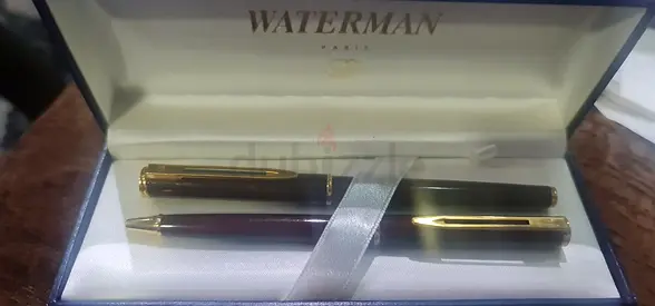 Vintage set waterman pen in box nib solid gold 18k