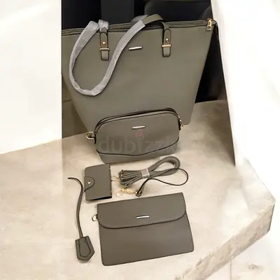 Stylish Gray Handbag and Accessories Set - Perfect for Every Occasion!