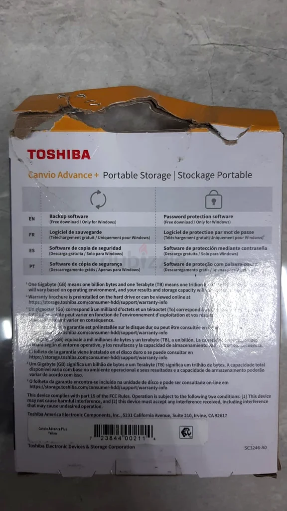محرك أقراص Toshiba الجديد Canvio Advance Plus (HDTCA20XYCAB) 2 تيرابايت عسل62933693511553111