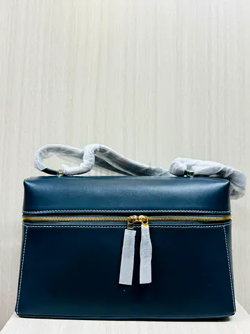 Loro piana womens black soft leather handbag