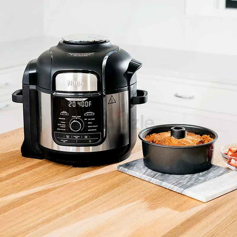 NINJA Foodi Deluxe 8 Qt. Black Electric Pressure Cooker and Air Fryer, Silver63252948928003112