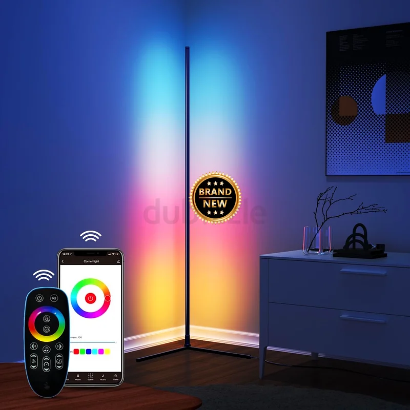 1914 - BESTY HOME Original Corner Floor Lamp Smart RGB Adjustable Brightness, Color-Changing LED63219819548418114