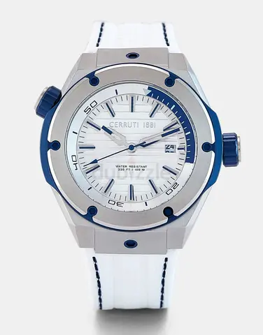 Sleek Cerruti Mens Sport White silicon strap  Watch - A Must-Have Accessory!