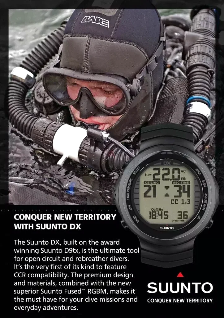 كمبيوتر الغوص Suunto DX مع USB أسود63171314200834112