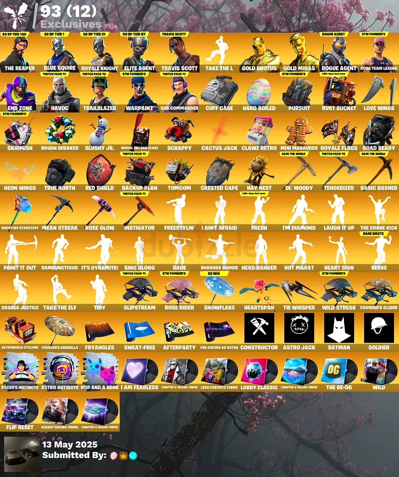 حساب فورتنايت أصلي + ترافيس سكوت + خذ الخسارة + الحاصد63175732247682111