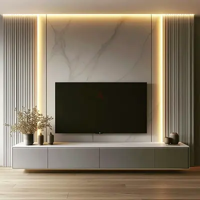 Classic TV unit with panels