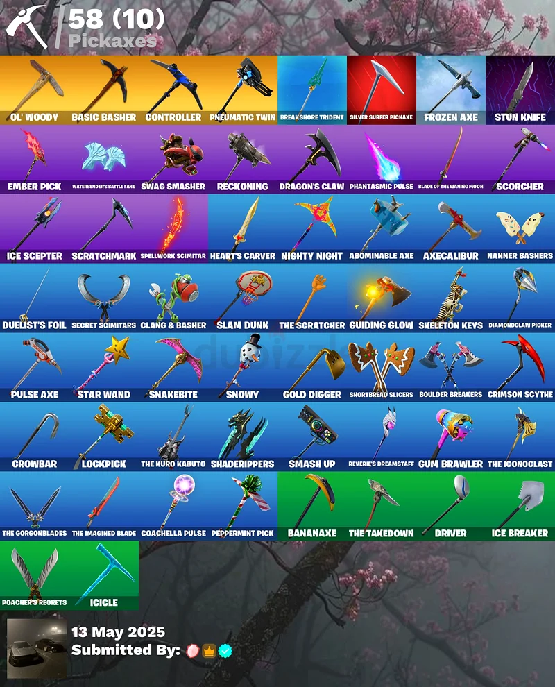 حساب فورتنايت أصلي + فارس أزرق + إيموت الحيوان الزاحف63228311968514114