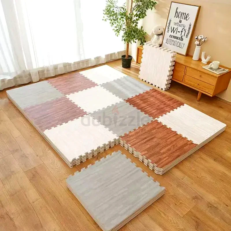 EVA INTERLOCK FOAM MAT WOOD GRAIN PATTERN 60*60CM (12MM) THICKNESS63242690994434114