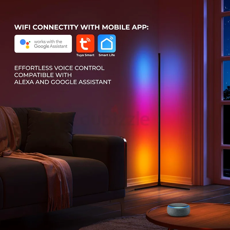 1914 - BESTY HOME Original Corner Floor Lamp Smart RGB Adjustable Brightness, Color-Changing LED63219819548418112