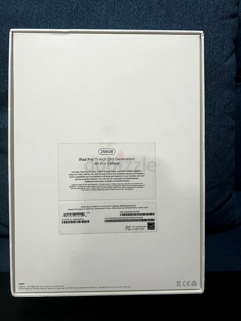جهاز آي باد برو APPLE مقاس 11 بوصة سعة 256 جيجا بايت واي فاي + شبكة خلوية62863823307009114