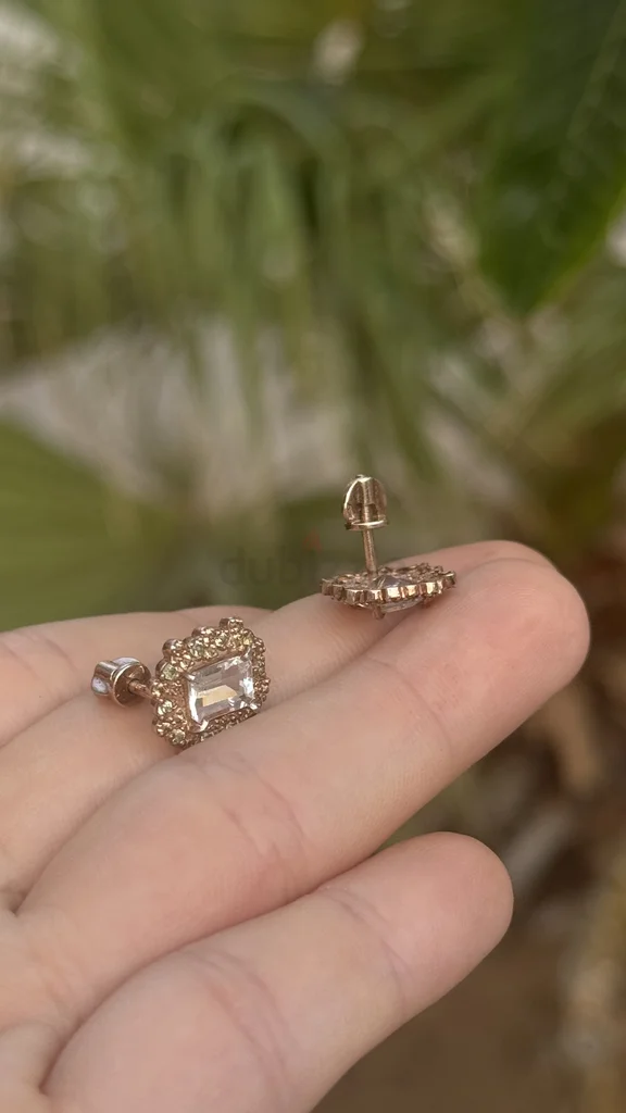 Elegant Aquamarine  Peridot Stud Earrings – 925 Sterling Silver with 14K Gold Plating | Natural Gem62932694750082114