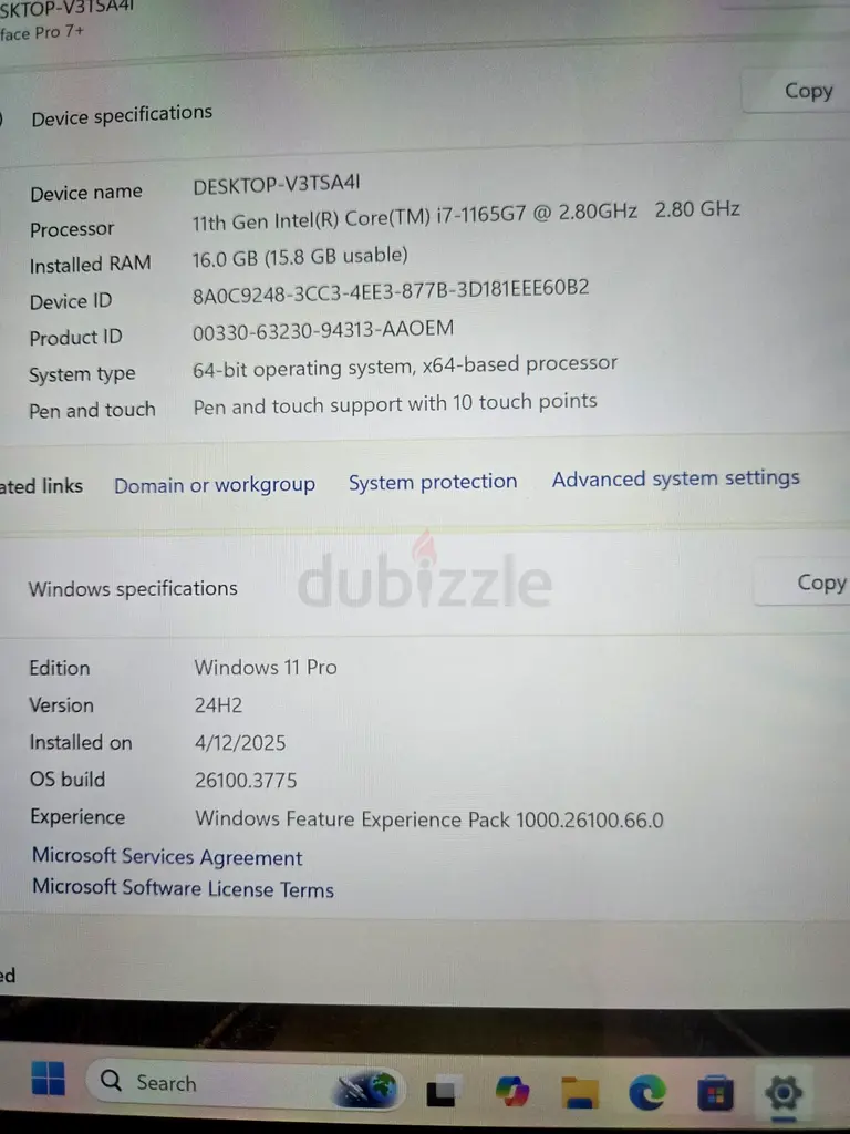 Surface Pro 7+  11th Gen Core i7/16gb/512gb - Type C Support - Microsoft65561041722755114