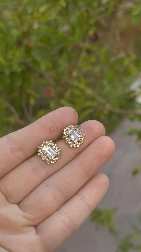 Elegant Aquamarine  Peridot Stud Earrings – 925 Sterling Silver with 14K Gold Plating | Natural Gem62932694750082113