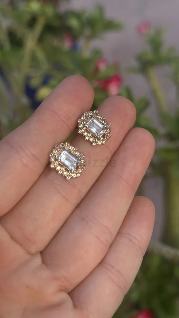Elegant Aquamarine  Peridot Stud Earrings – 925 Sterling Silver with 14K Gold Plating | Natural Gem62932694750082111