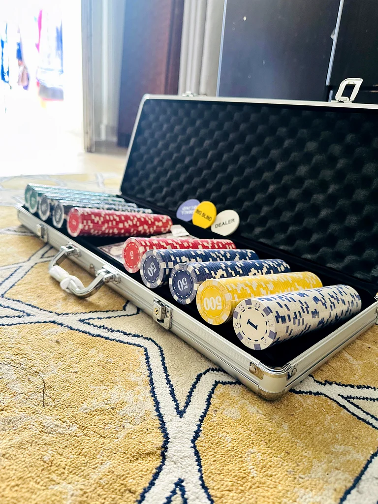 شيبات بوكر من اختيار صحيح 500 قطعة (مع/بدون) مع علبة63243672140417113