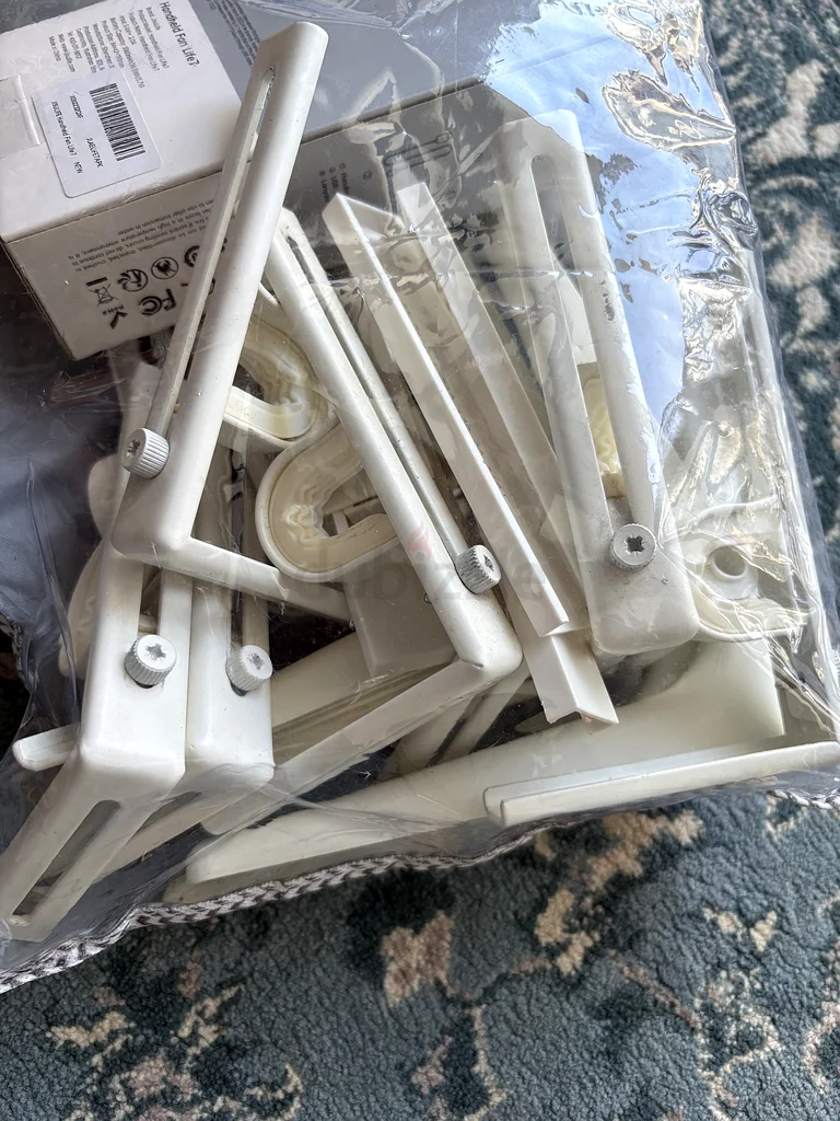 Essential White Shelf Brackets - curtain rods + brackets631901188134421116