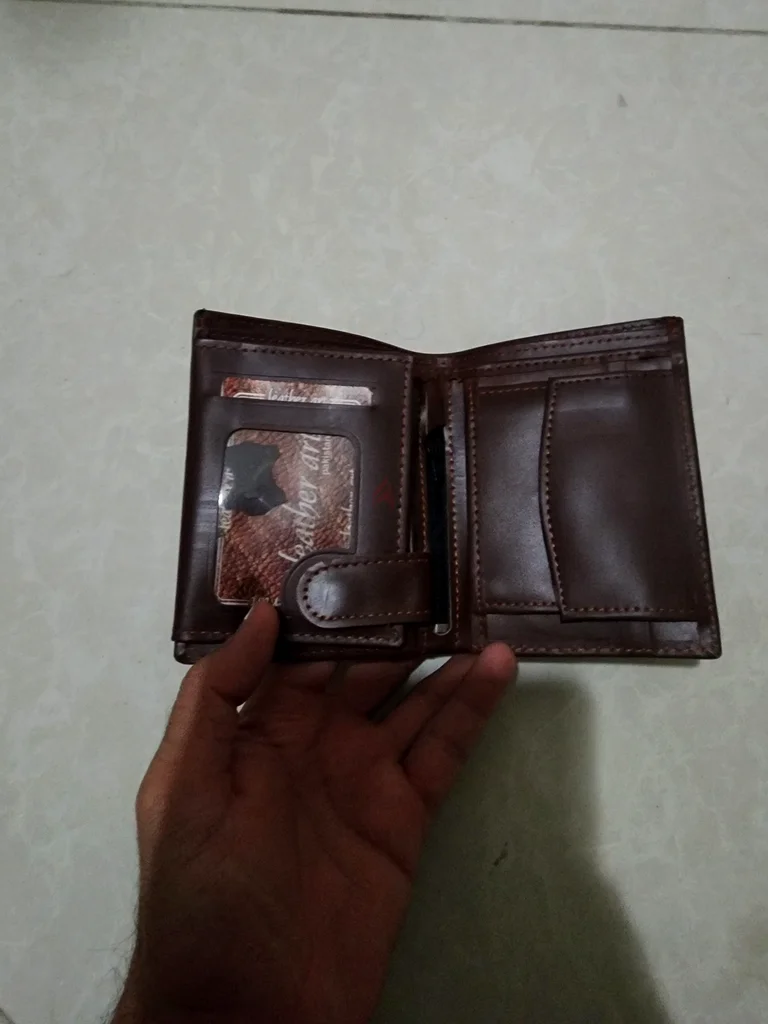 Classic Brown genuine Leather Wallet many pockets63234129699330111