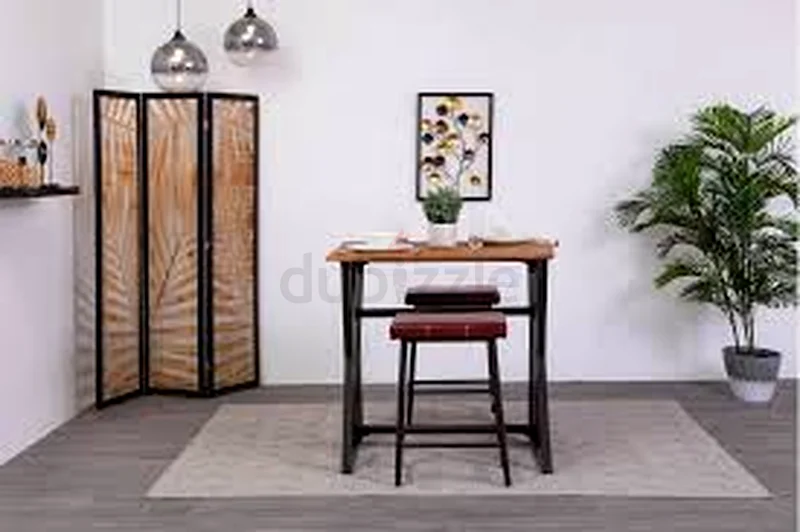 طقم طاولة بار صناعية أنيقة - مثالي للمساحات الصغيرة!63220322697986112