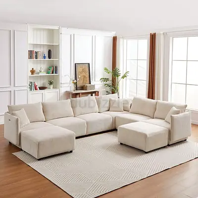 Stylish L-Shaped Sectional Sofa -  Custom-Made Sofas In Dubai