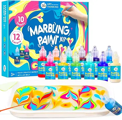 Jar Melo Marbling Paint Kit (12 Colors, Never Used) – Fun Art Gift - 35 AED!