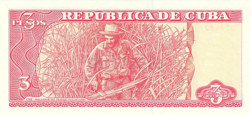 CUBA 3 PESOS BANKNOTE 200463207407061763111