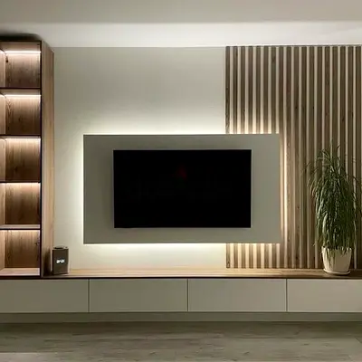 Modern tv unit with cabinet