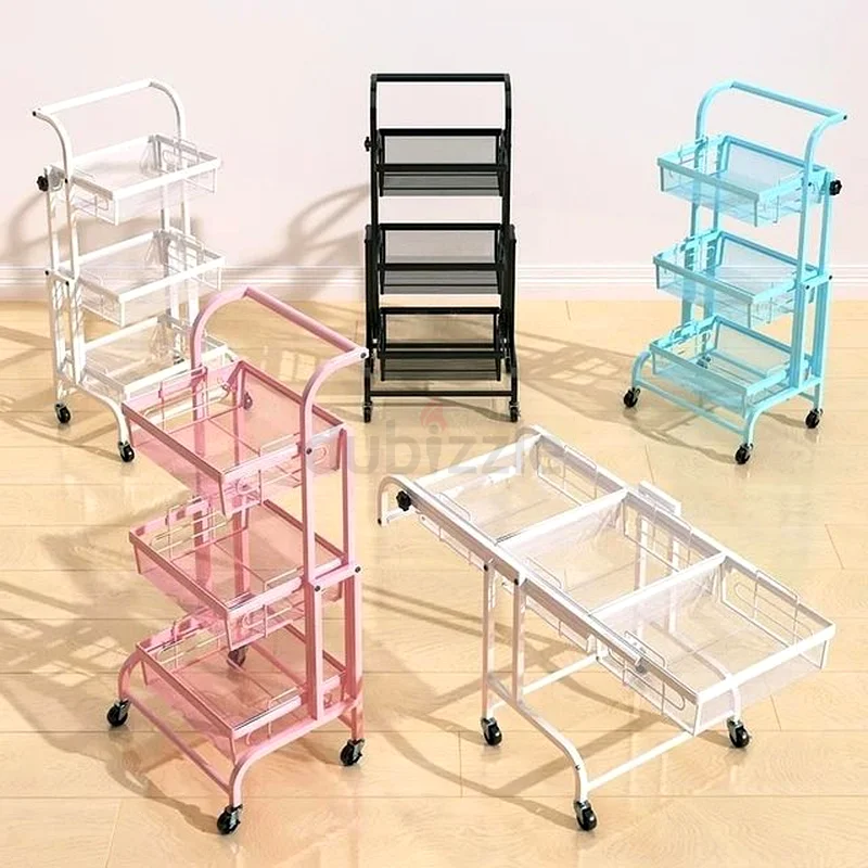 3-Tier Metal Shelf/Food serving trolley, parallel foldable63219338896130113