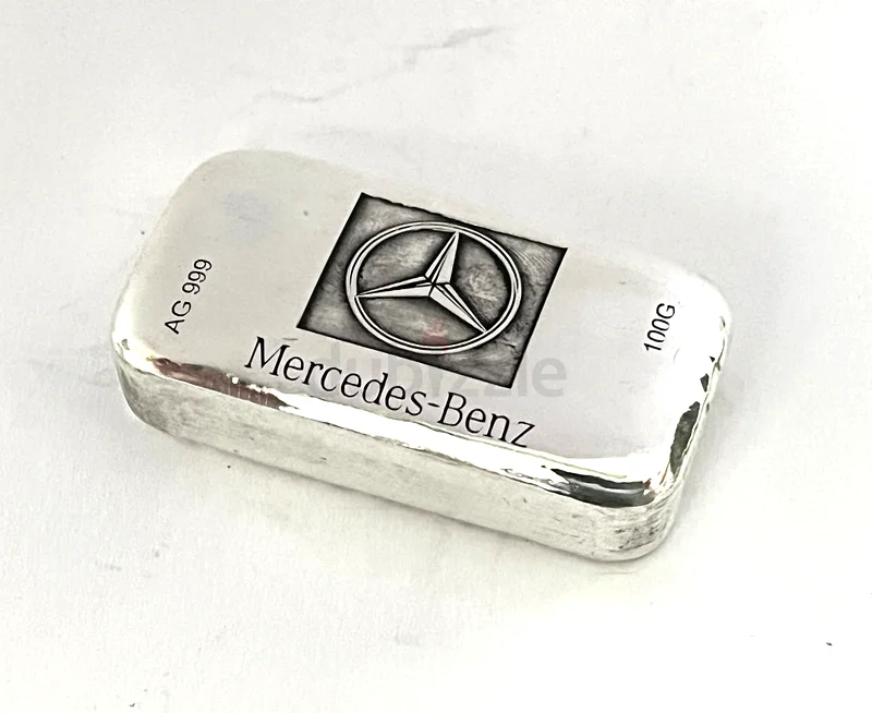 Mercedes-Benz Silver Bar 100 grams - Silver .99963172682717699111