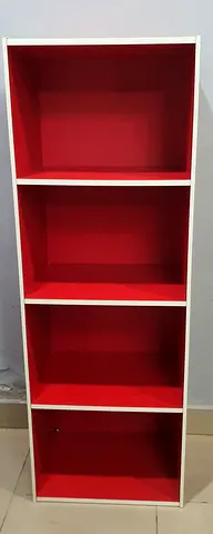 Homesytle Stylish Red Bookshelf - Perfect for Organizing!!