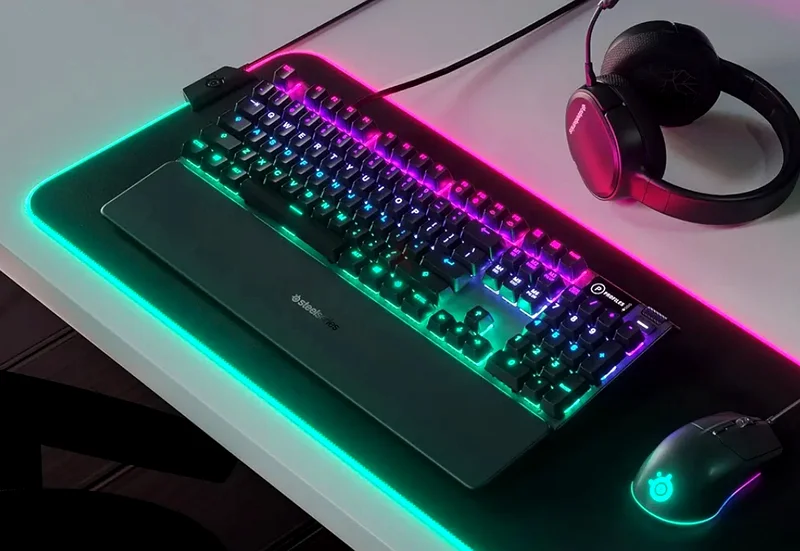 Steelseries Apex 5 - Hybrid Mechanical Gaming Keyboard - Per-Key Rgb Illumination - Oled Smart Displ63200151825281112