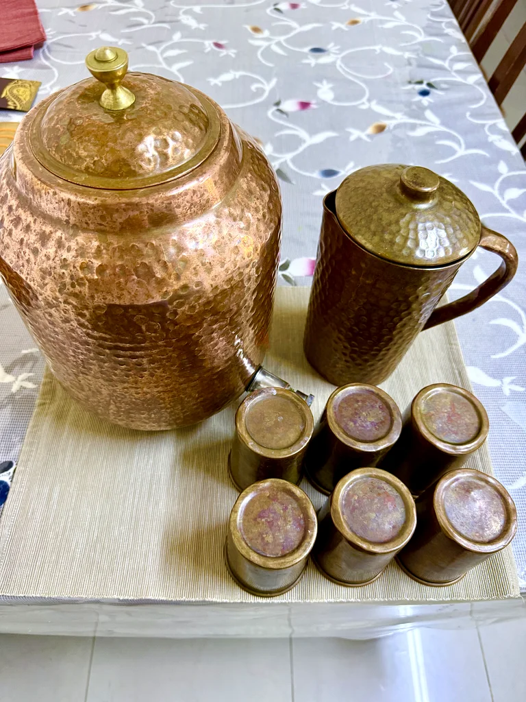 5 liter Copper Water Dispenser with Jug and Glasses63185239853699111