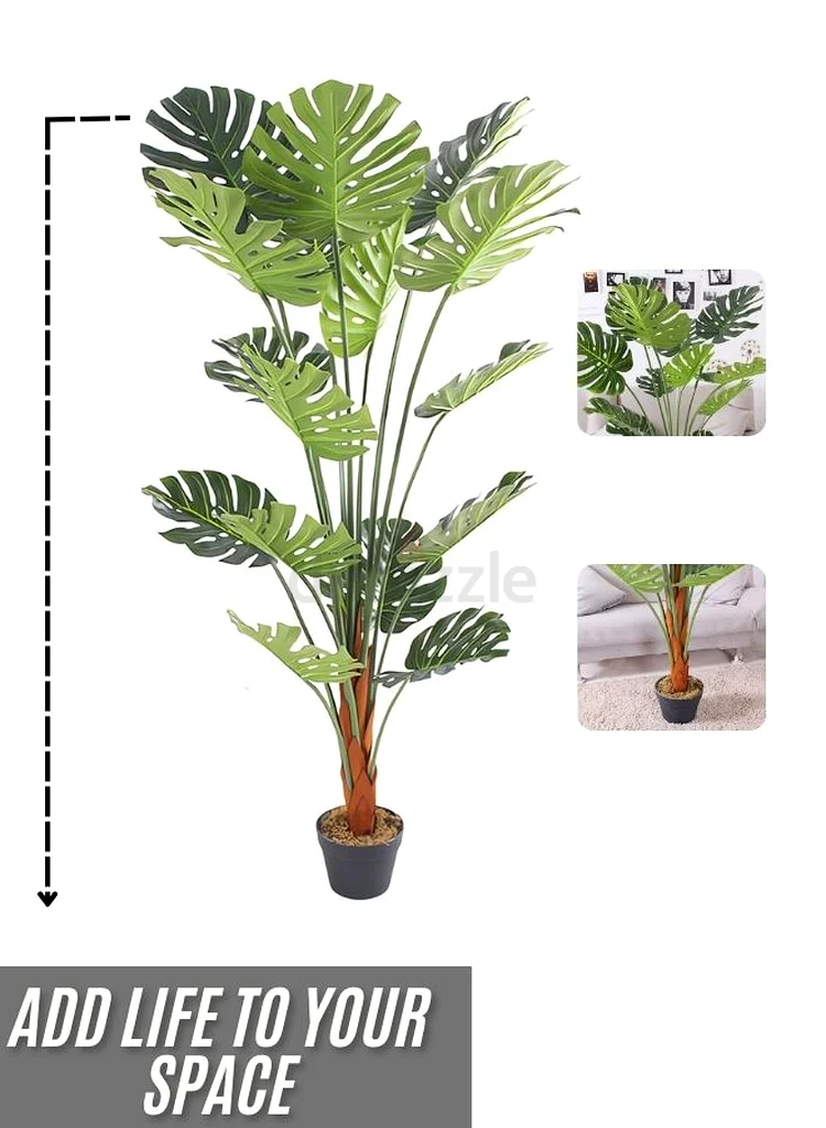 نبات مونستيرا اصطناعي طويل – 150 سم لإضفاء طابع استوائي كثيف63180837777539112