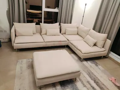 Brand New condition Ikea soderhamn lshape sofa with footstool