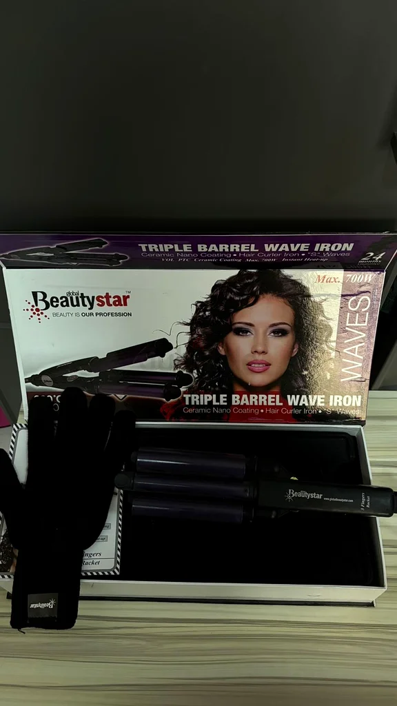Transform Your Hair with the Beauty Star Triple Barrel Wave Iron!63242688493698113