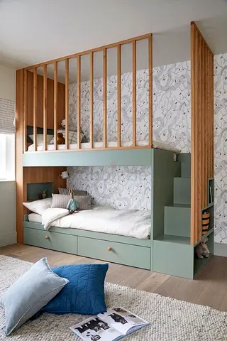 Classic bunk bed with storage