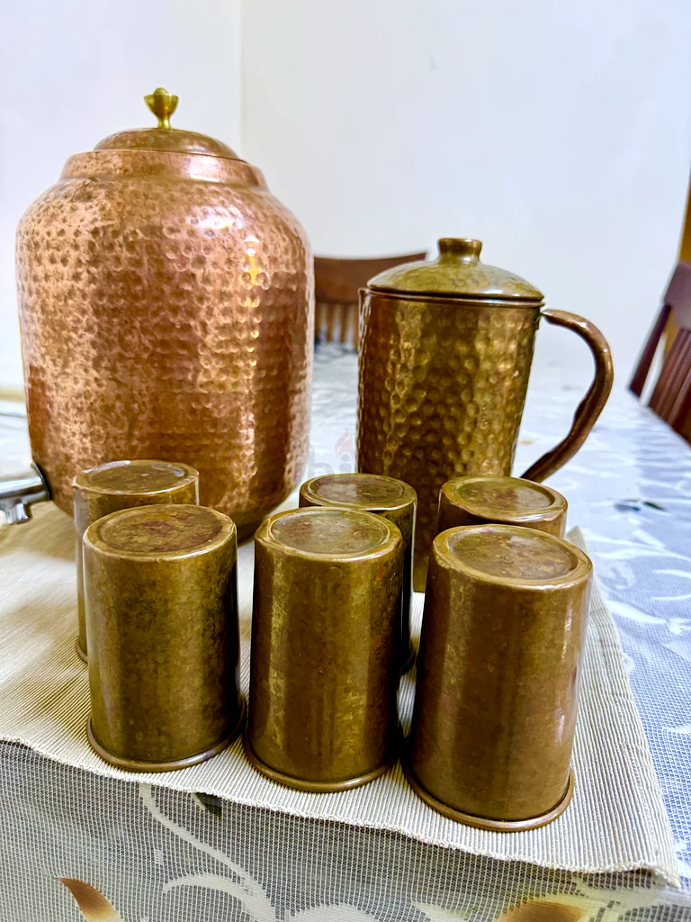 5 liter Copper Water Dispenser with Jug and Glasses63185239853699114