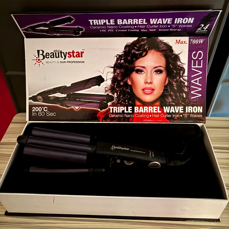 Transform Your Hair with the Beauty Star Triple Barrel Wave Iron!63242688493698114