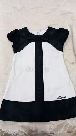 Elegant Black and White Dress for Kids