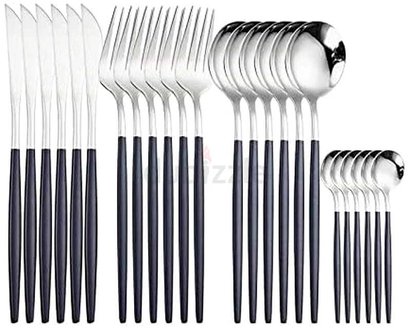 Sleek and Stylish 24-Piece Stainless Steel Cutlery Set - Perfect for Modern Dining!63215872061825110